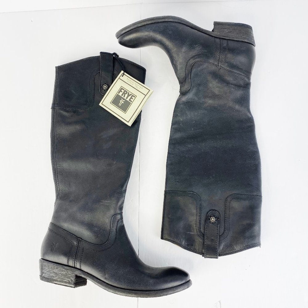 Frye Carson Pull On Leather Riding Boots